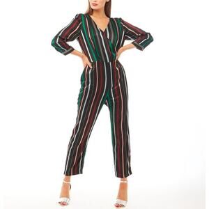 Ted Baker Colour By Numbers Sileza Stripe Size US 2 Jumpsuit Black Stripe NEW